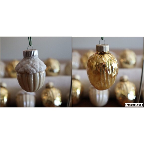 22 Martha Stewart Collection Walnut Nut (10) Acorn (12) Christmas Ornament 2.25” - Picture 1 of 13